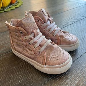Toddler size 7.5 pink sparkly vans